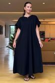Made in Italy Summer Oscar Pure Cotton T Shirt Dress Black /20 =
